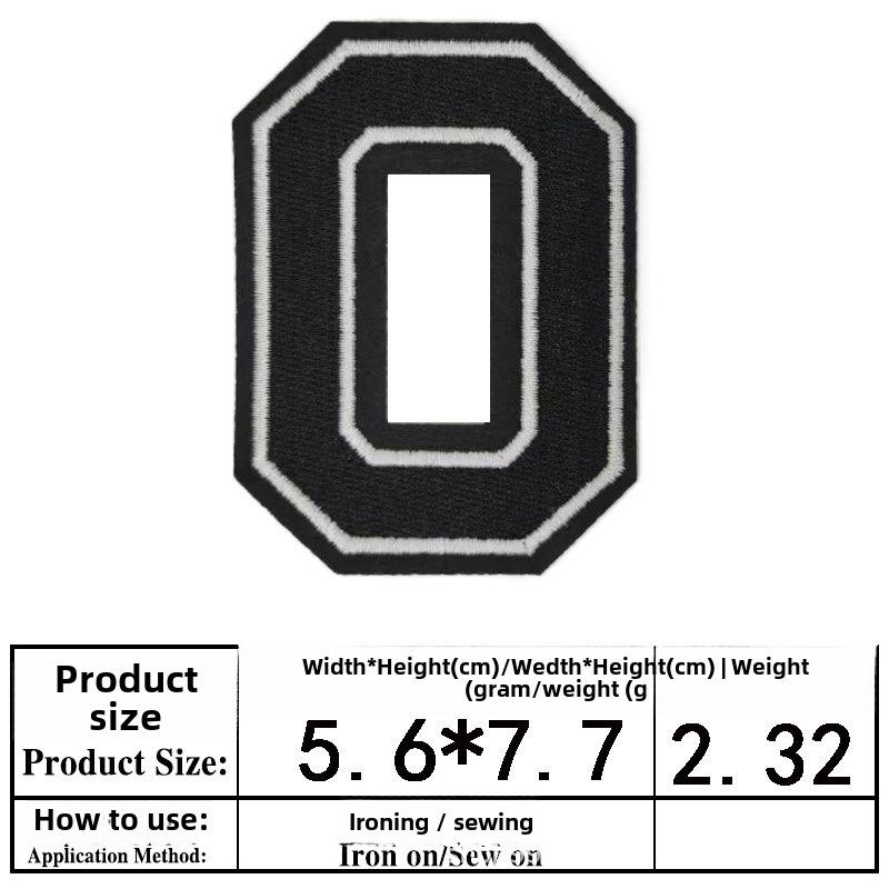 Embroidered Alphabet & Number Jersey Patch Armband Badge