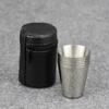 4/6Pcs/set Tainless Steel Shot Glass With Storage Bag  Outdoor Practical Travel Mini Cups Set For Whisky Wine Portable Drinking