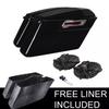 Motorcycle Hard Saddle Bags 5x7" Speaker Lid For Harley Touring Road King Street Glide 2014-2024