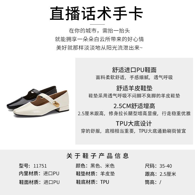 Sheepskin pad Mary Jane shoes women's 2025 spring new pointed Velcro fashion single shoes women's casual versatile women's shoes