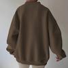 Autumn and Winter Women's Casual Loose Sportswear Pullover, Fashionable Round Neck Long Sleeved Solid Color Versatile Sweatshirt