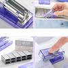 Transparenter Mini-Hefter mit 1000 Stück Heftklammern 10 Blatt Kapazität Ergonomischer Griff Kleine tragbare Heftmaschine für Studenten