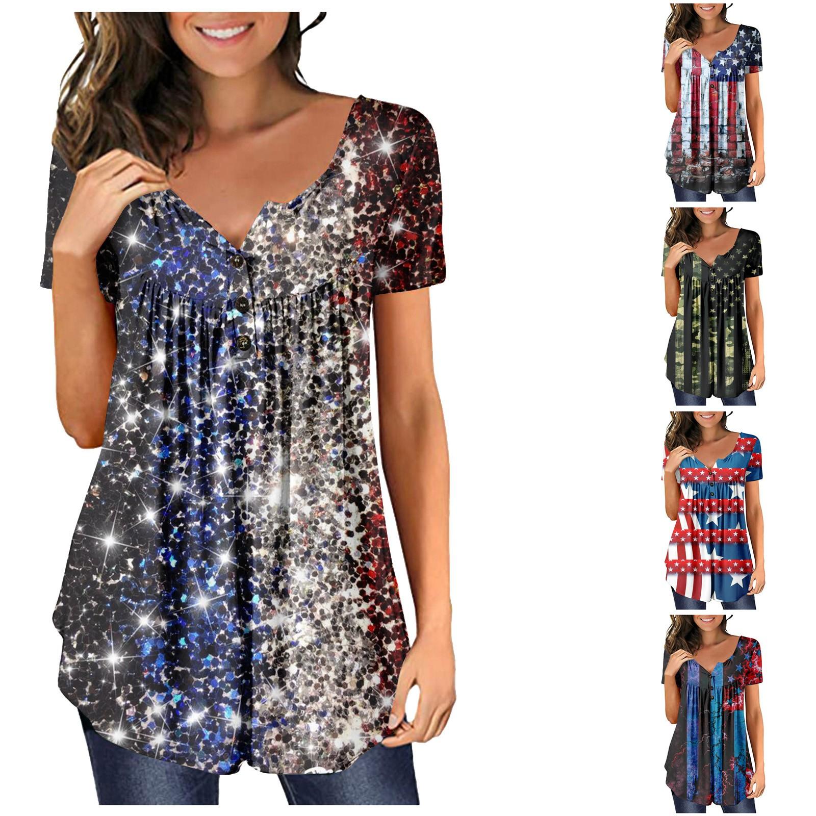 

Женский повседневный модный пуловер больших размеров с короткими рукавами и пуговицами с v-образным вырезом