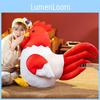 Plush Rooster Toy Chicken Stuffed Animal Doll Bedroom Decorations Kids Gift