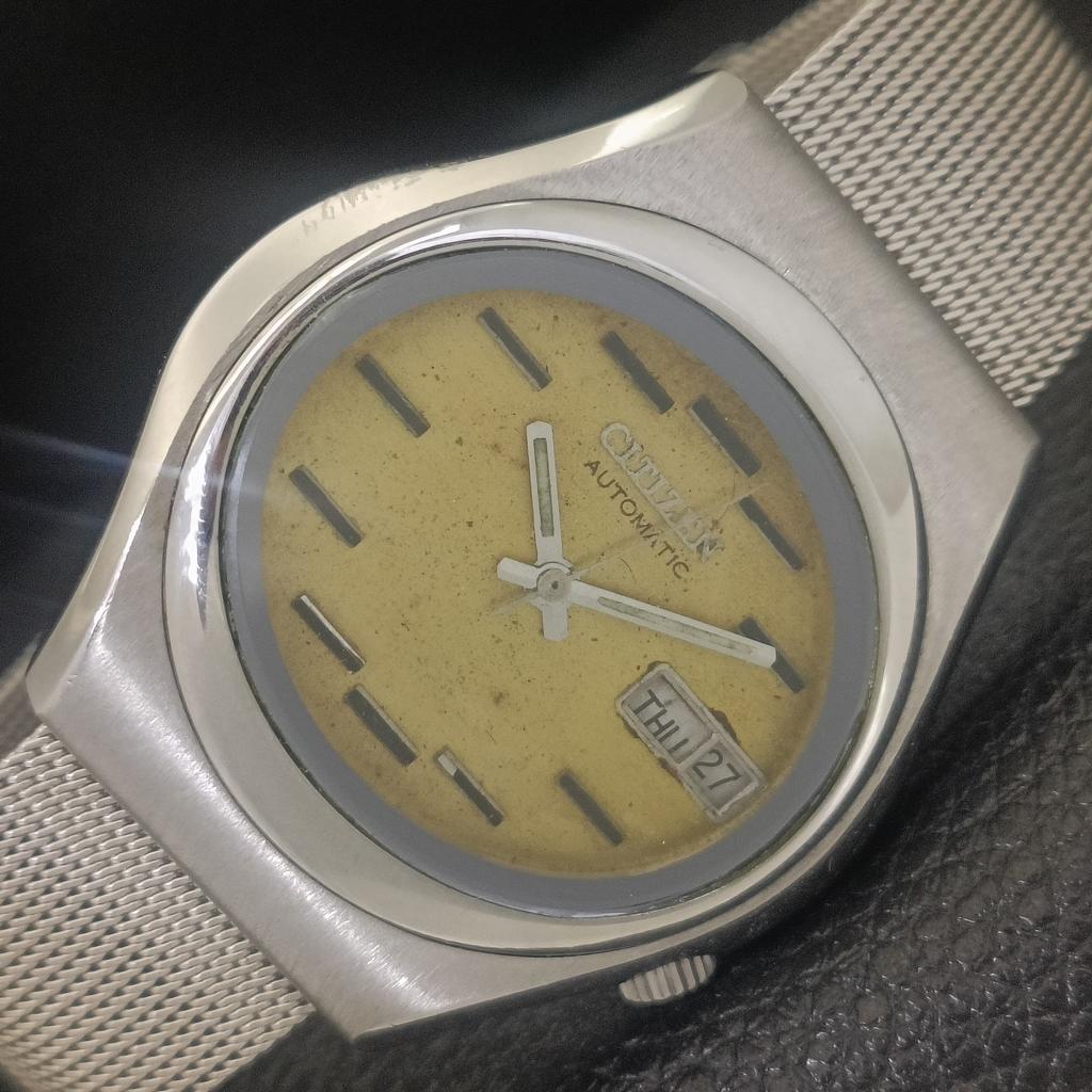 

ВИНТАЖНЫЕ МУЖСКИЕ НАРУЧНЫЕ ЧАСЫ CITIZEN AUTOMATIC 8200 JAPAN ОРИГИНАЛЬНЫЙ ЦИФЕРБЛАТ a702543-1 R126-a702543