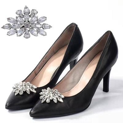 1 Pair Rhinestones Buckle Shoe Clips Shoe Decorations Rhinestones Crystal Shoe Accessories