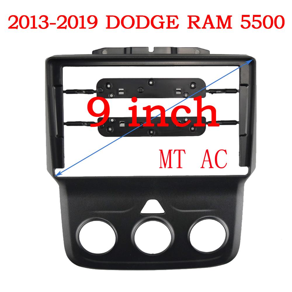 

Car Radio Fascia Frame For Dodge Ram 1500 5500 2012- 9 inch 2DIN Stereo Panel Wiring Harness Power Cord Cable Canbus Decoder Only frame-MT
