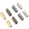 10pcs/lot 2-8mm Copper End Clasps End Caps For Jewelry Making DIY  Round Leather Cord Bracelet Necklace Connector Accessories