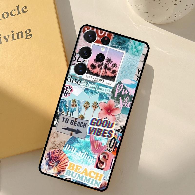 Summer Aesthetic Collage Phone Case For Samsung Galaxy S25 Ultra S20 S21 S22 S23 S24 Plus S9 S10 S25 FE Cover Shell