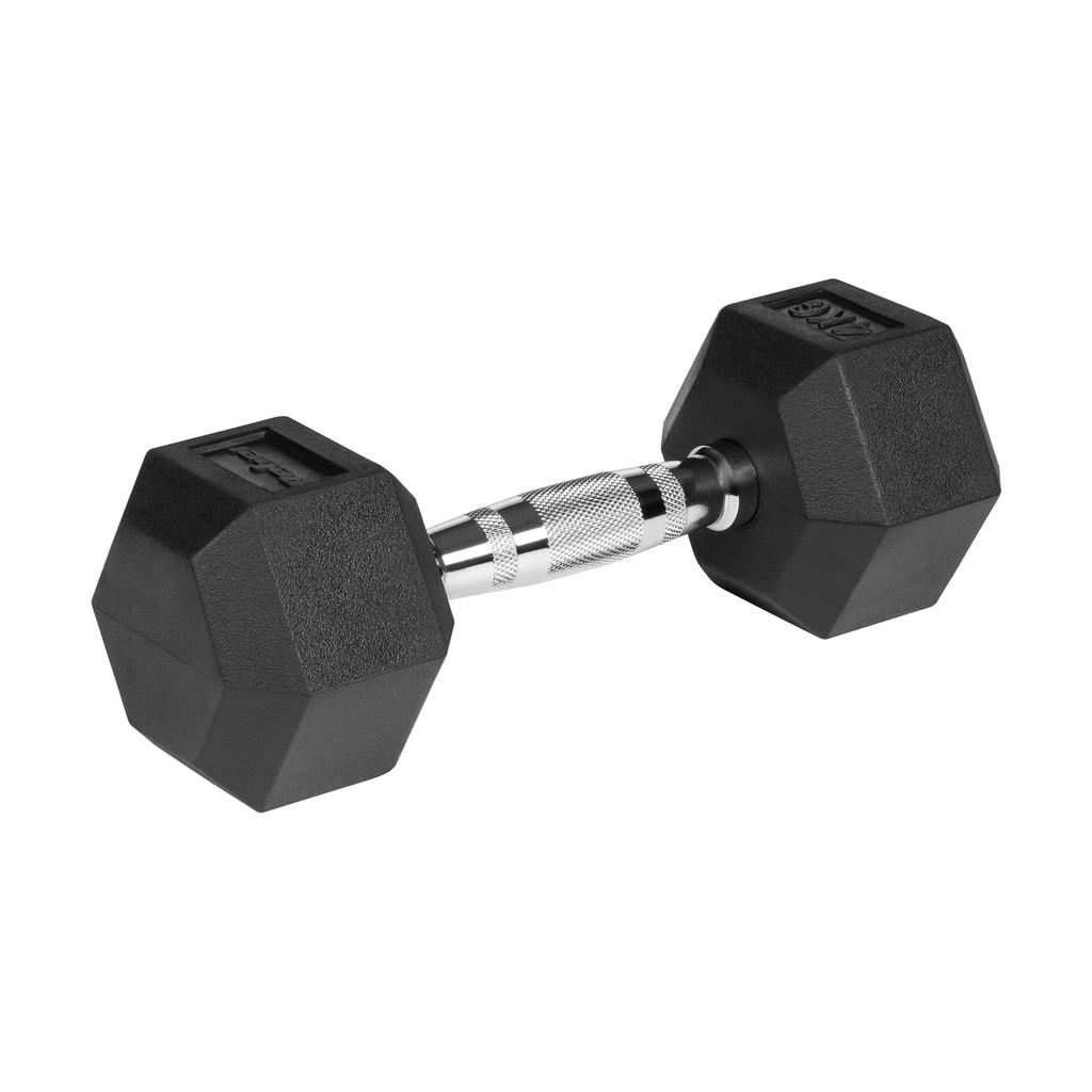 Cast Iron Rubber-Coated Dumbbells Hex 2X4Kg Rebel Hexagonal Set 8Kg Solid
