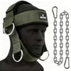 Professional Weighted Headband for Neck Training, Adjustable Head Harness with 2 Carabiners To Enhance Neck and Core Strength