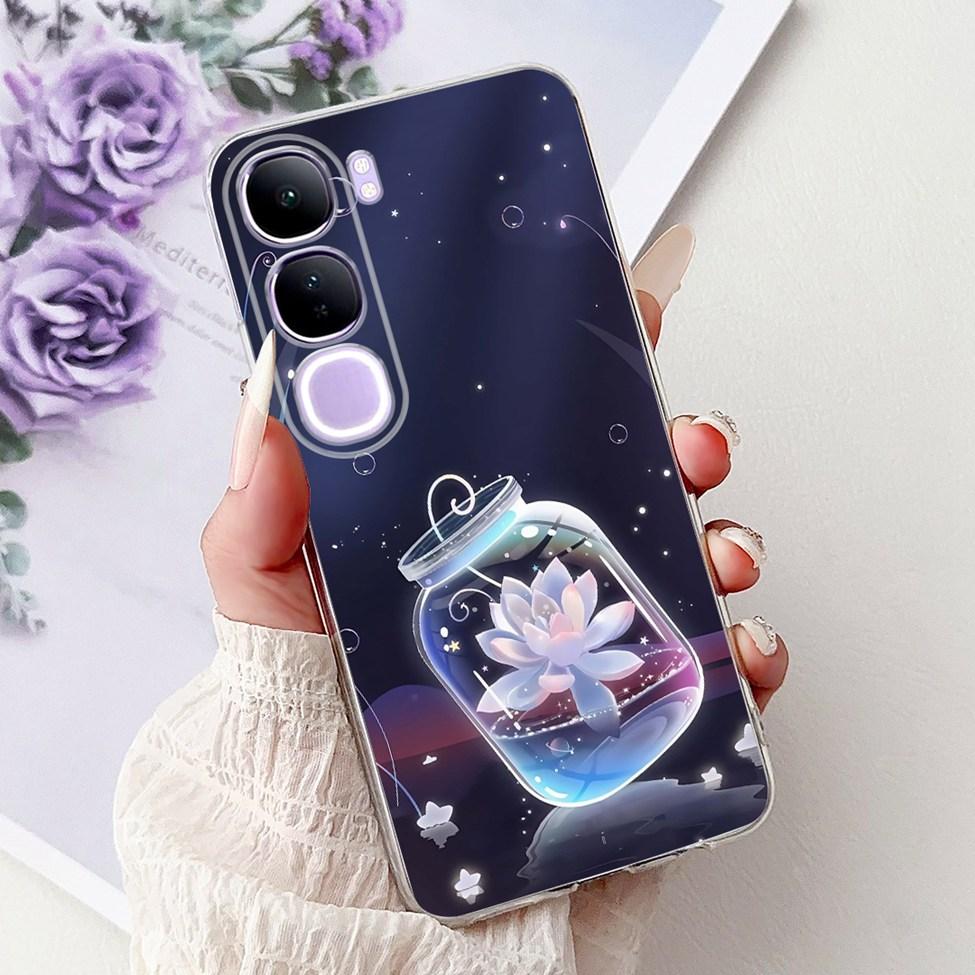 For Vivo V40 Lite 5G IDN Case V2417 Clear Cute Cat Fashion Butterfly Love Painted Soft Phone Case For Vivo V40 Lite 4G IDN Cover