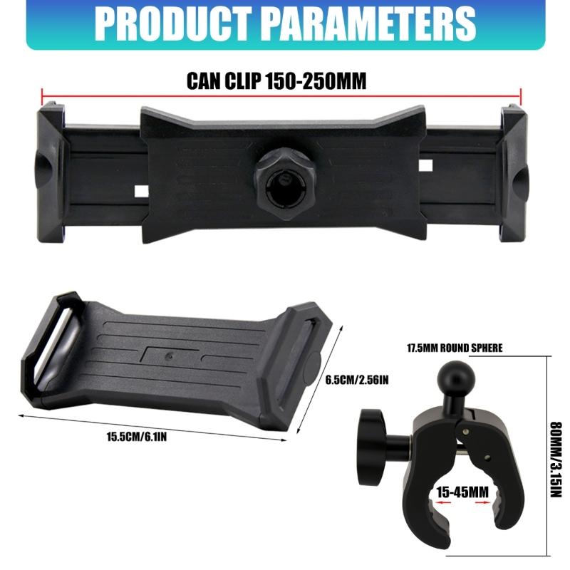 Universal Bike Tablets Holder with Full Rotations Capability for 5-13inch Screens Adjustable Angle