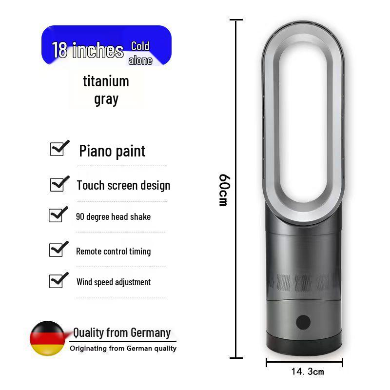 Bladeless Smart Standing Fan – Silent Air Circulation Electric Floor Fan for Home