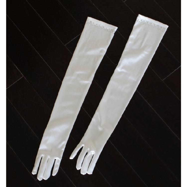 Elegant Gloves Crystal Full Finger for Proms Concert Evening Banquet Accessory Long Gloves for Bride and Bridesmaids