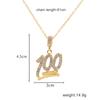 RUI RUI YU Necklace Hip Hop Style Neutral Diamond-mounted Number Shape Pendant Necklace