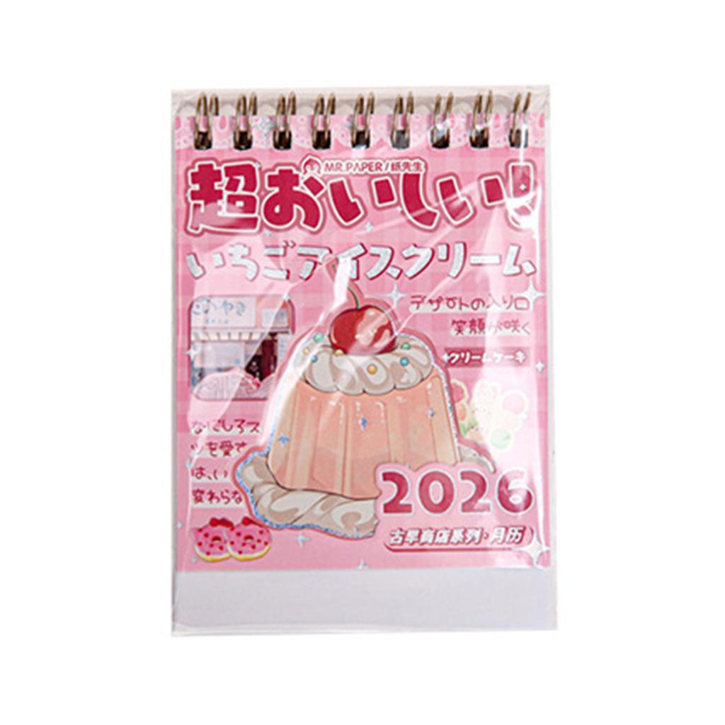 Desktop Calendar 2026 Vintage Shop Series Monthly Planner With Daily Function For Office Home Decoration