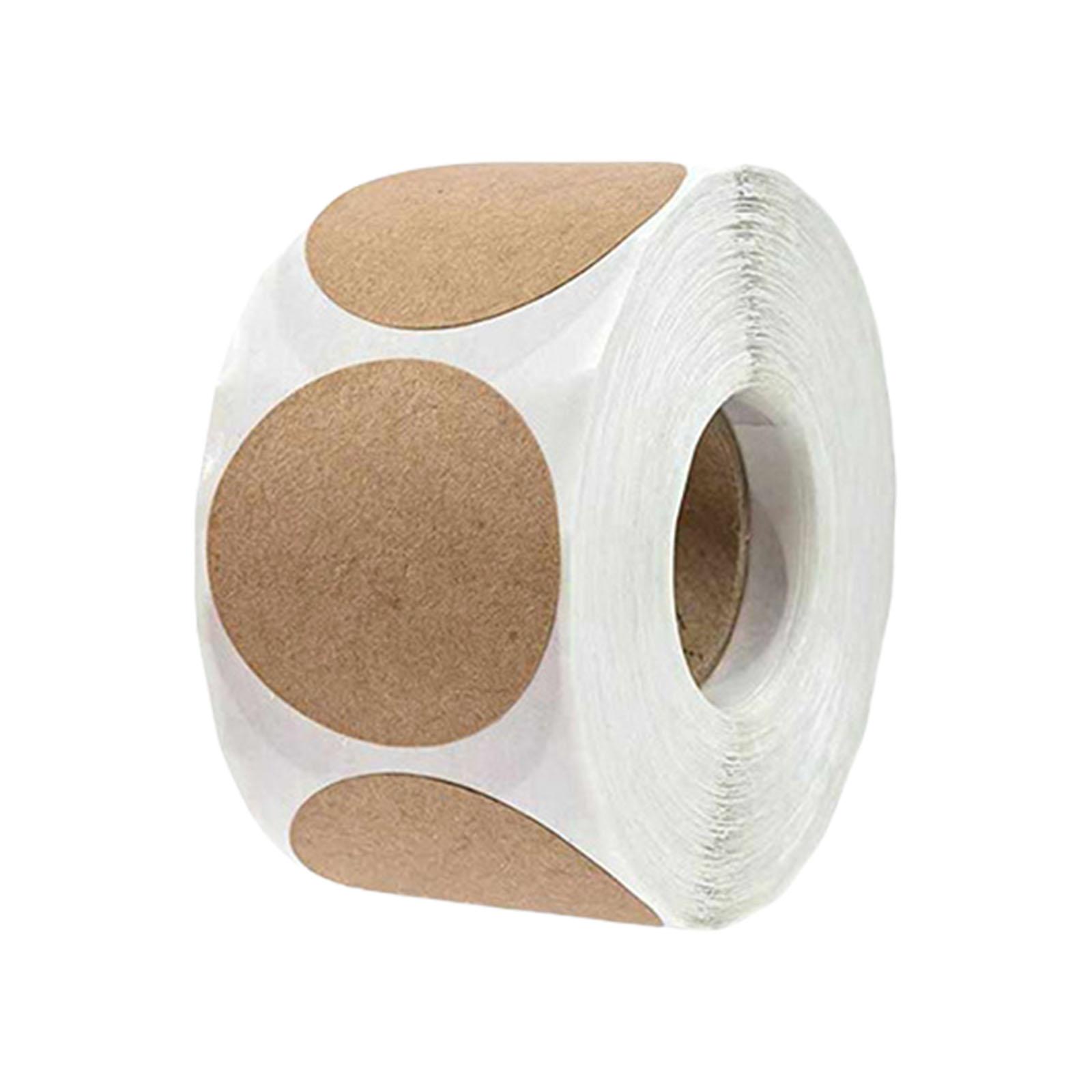 

Упаковка из 500 круглых самоклеящихся наклеек из коричневого крафта для упаковки подарков, рукоделия, организации, выпечки, консервирования 25mm