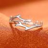 Anello Aperto Regolabile con Design Minimalista a Ramo d'Albero Argentato Anello Moda Delicato Ispirato alla Natura per Donne
