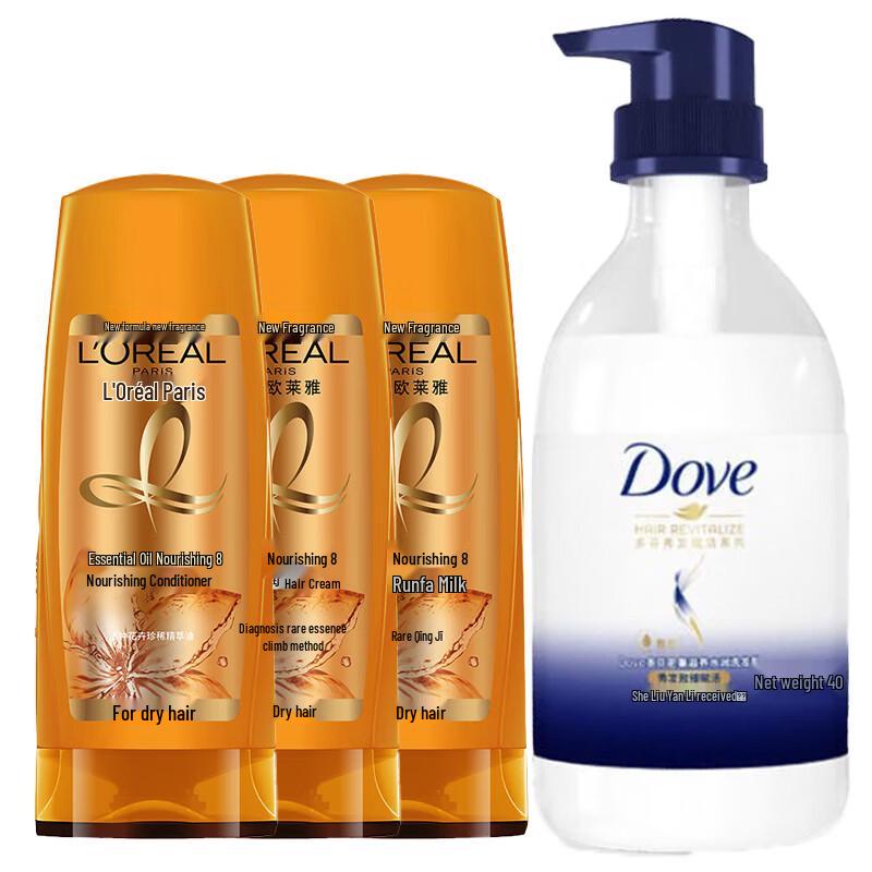 Dove & L Oréal Nourishing Shower & Hair Care Bundle