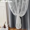 1PC NAPEARL 70-80% Shading Dark Gray Blackout Curtain and White Lace Sheer Double Layered Curtains for Living Room Bedroom Home Decoration