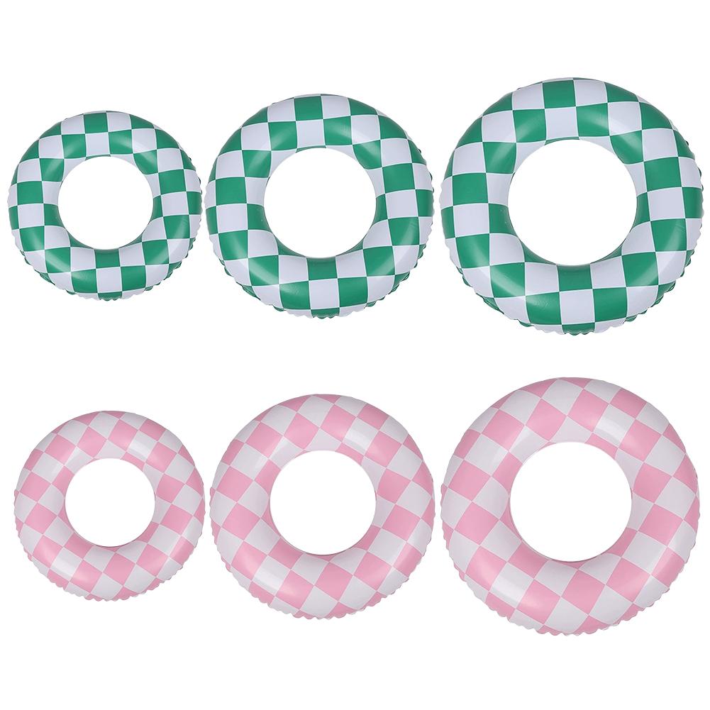 Nadmuchiwany pierścień do pływania, koło do pływania, kratka, dorosły, pierścień do pływania pod pachami, PVC, pogrubiony pierścień do pływania, do basenu plażowego