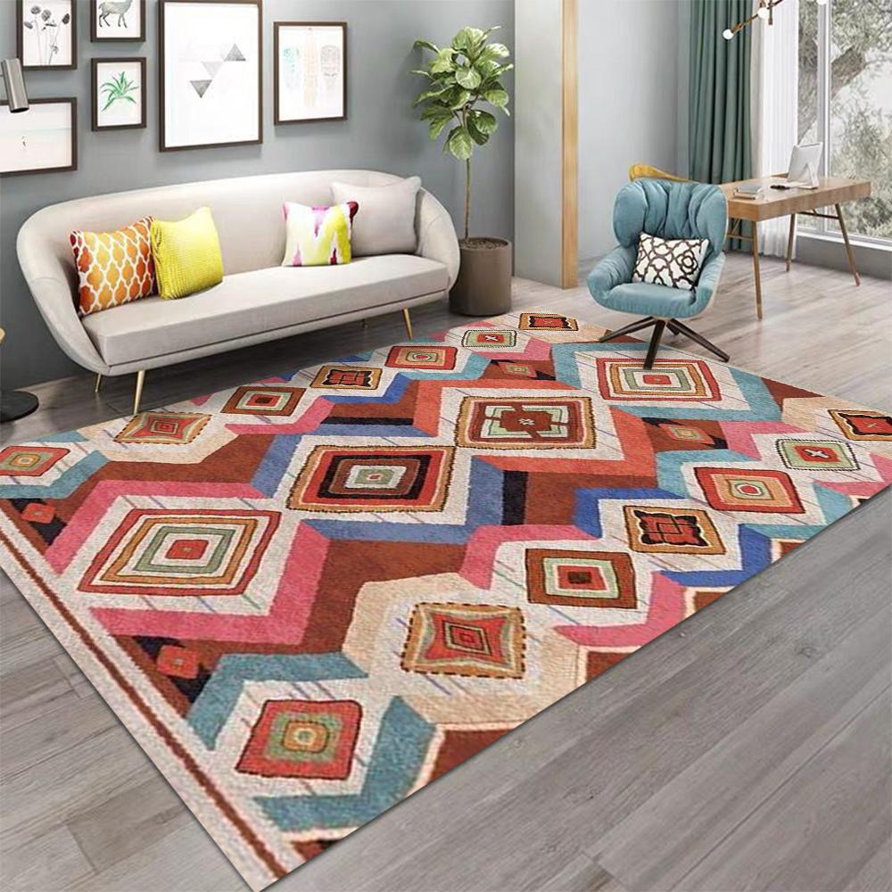 

Vintage Area Rugs Washable Area Rugs for Living Room Bedroom Bathroom Kitchen Doormat Stain Resistant Non-Slip Floor Mat 40x60cm