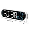 Large Digital Wall Clock Temperature Date Week Timing Lightsensing