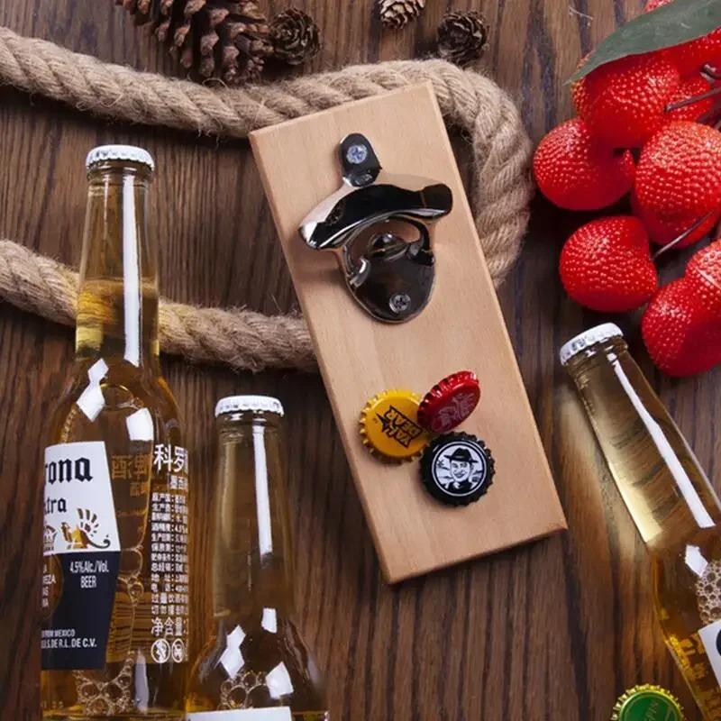 10PCS Alloy Bottle Opener Creative Retro Wall-mounted Beer Bottle Opener Family Gathering Supplies1