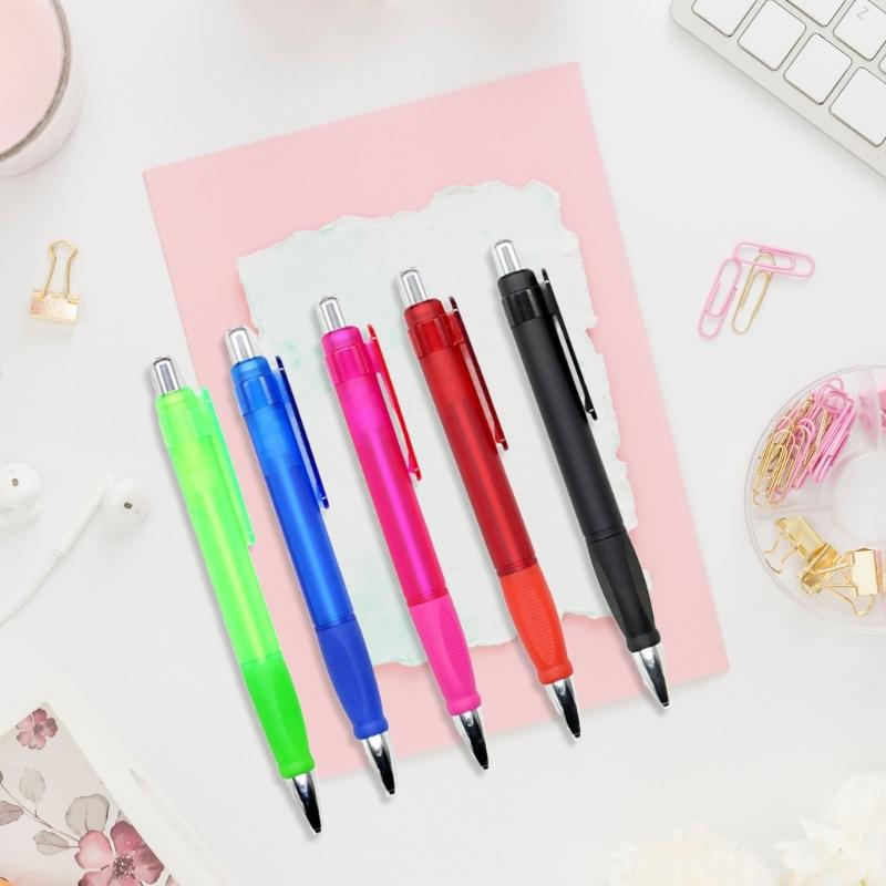 Einziehbarer Kugelschreiber 1,0 mm Schreibstift Dicker Stift Kugelschreiber Schwarze Tinte Druckkugelschreiber für Schüler Lehrer