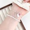 Exquisite Silver Star Bracelet for Women: Light Luxury, Niche Pearl Beads & Square Design