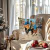 The Adventures of T-Tintin Animation Pillow Case Square Pillow Bedroom Sofa Leisure ComfortCar Living Room Home Decoration 40X40