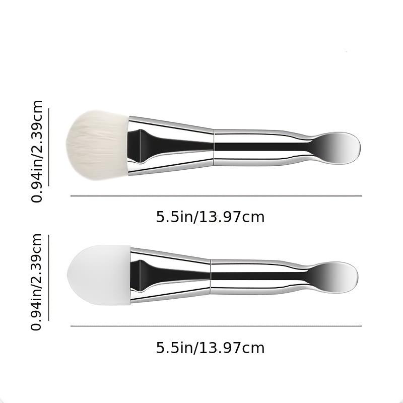 Silicone Double-Ended Mask Brush with Soft Bristles - Facial Mask Applicator for Beauty Salons