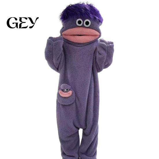 Soft Kids Sleepwear Funny Wearable Big Mouth Onesie Pajamas for Kids, Adults, Dress Up Fleece Cozy Home Loungewear, Hooded Plush One-Piece Jumpsuit