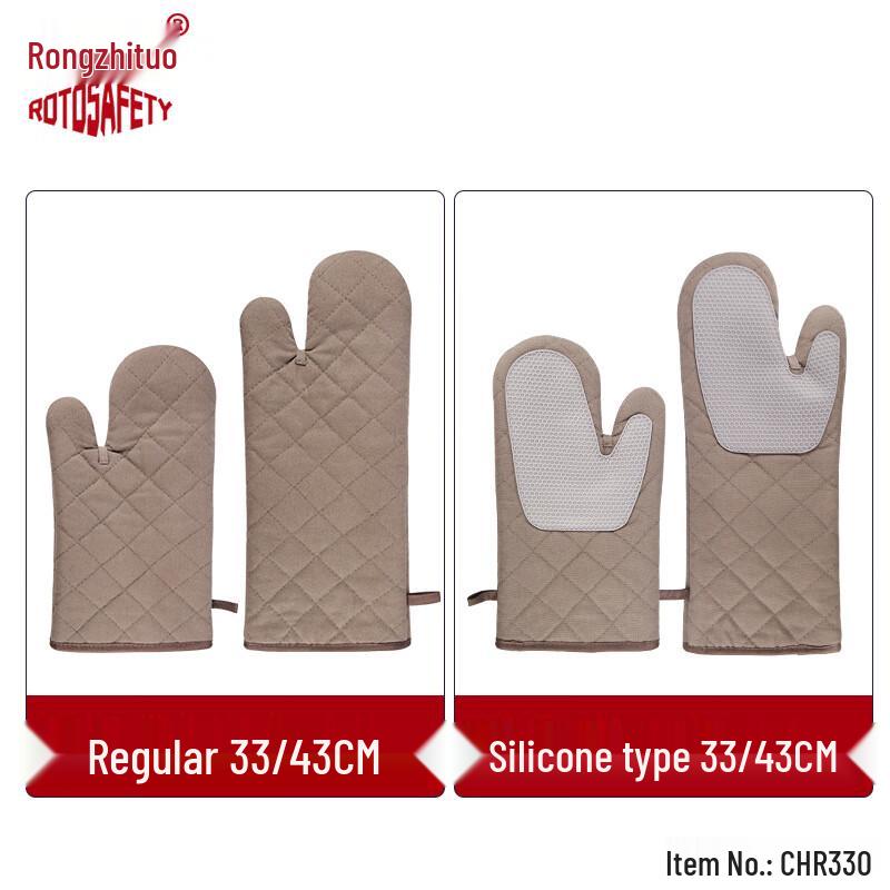 Rongzhituo Heat-Resistant Two-Finger Canvas Gloves