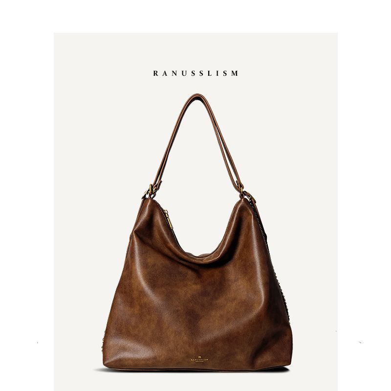 

Рану Нишевый Стиль Мягкая Кожа Фантазийная Цепочка Тоут Maillard Brown