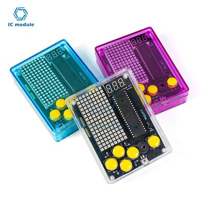 Upgraded Pixel Game Console Electronic DIY Kit 51 Single Chip Computer Puzzle Game Electronic DIY Welding Exercises