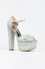 Women's Fashion Style High Heels Silver Sultan Full Party Wedding Evening Dress Shoes