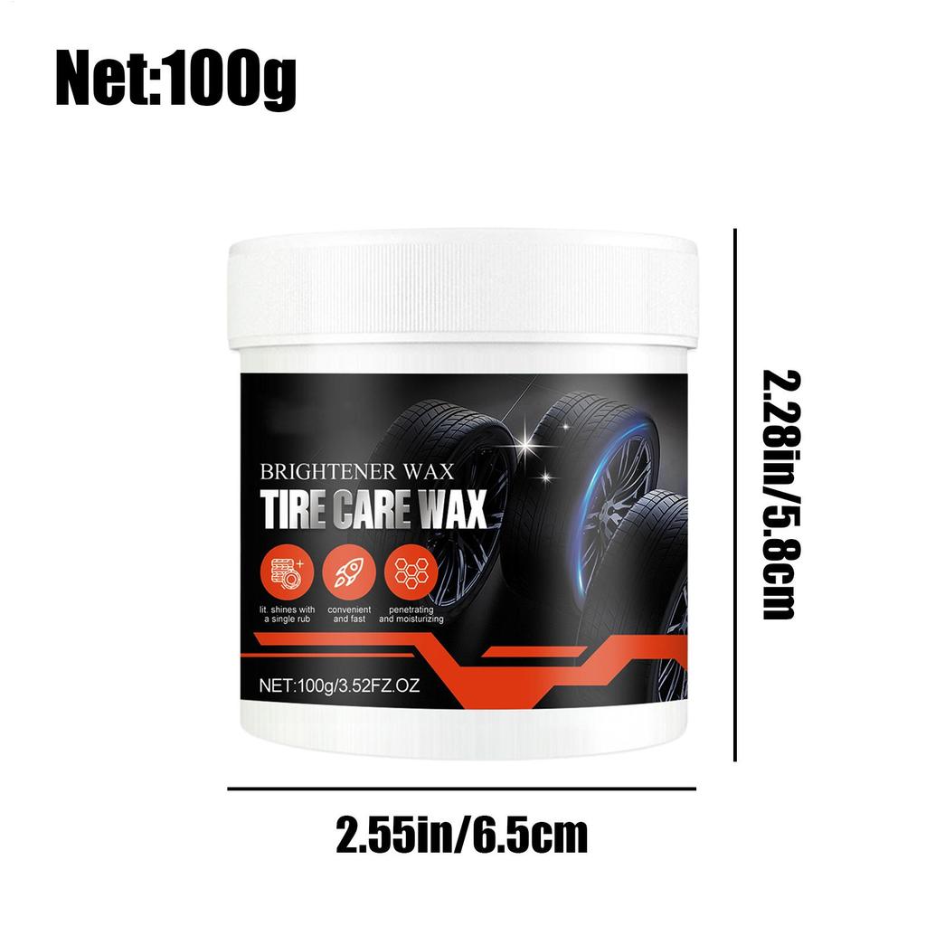 Wheel Shine For Car Tires 100g Car Wheel Shine Restorer Cleaning Polishing Detailing Agent Tire Refurbishing Coating Wax For