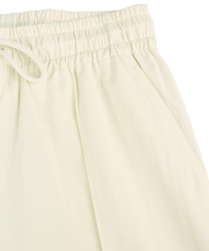 Nodeuyuumeon Cotton Relax Elastic Waist Pants [Ivory]
