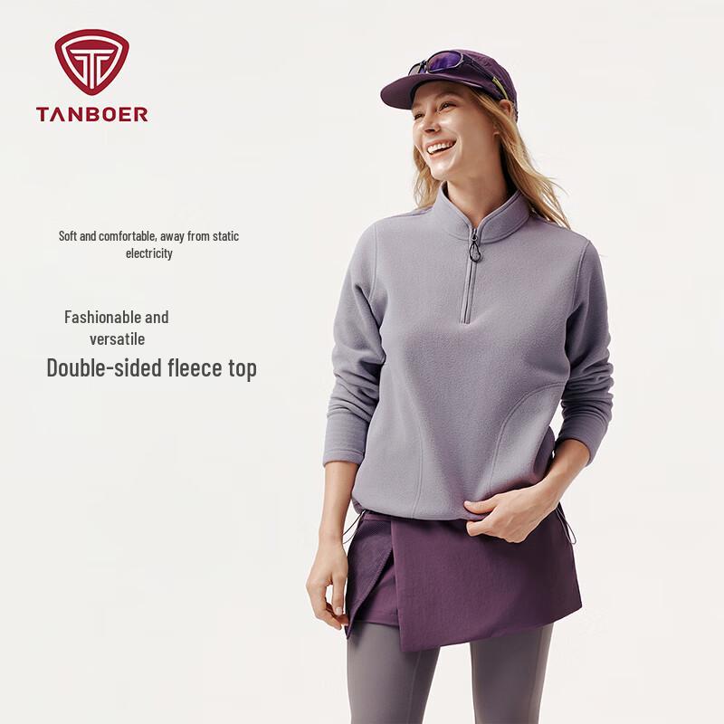 

Tanboer Women s Short Outdoor Half-Zip Hoodie Jacket XS