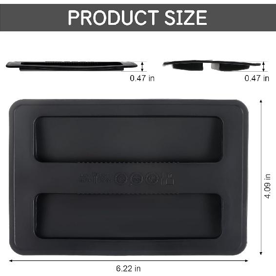 2 Slice Toaster Cover,Reble Silicone Toaster Covers 2 Slice Wide Slot,Toasters Cover Slices for Bread Maker (Black and Grey)