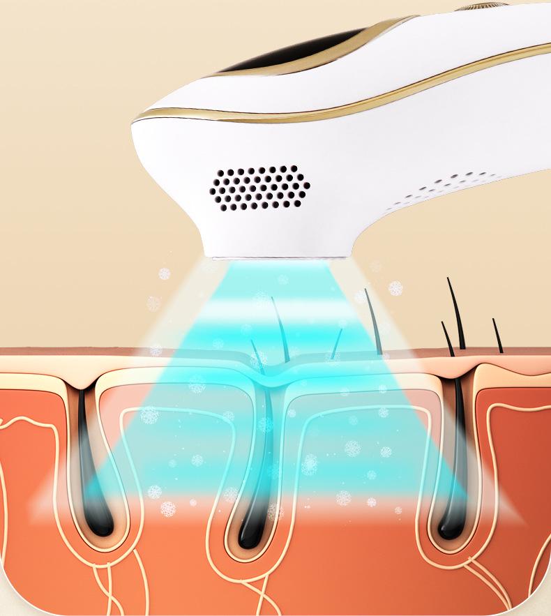 Freezing Point IPL Laser Device for Permanent Hair Removal, 999,999 Flashes, Home Use, Automatic Fast Flash.