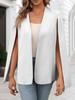 Blazer Mantella da Donna Aperto Davanti Manica Spaccata Elegante Cappotto da Ufficio