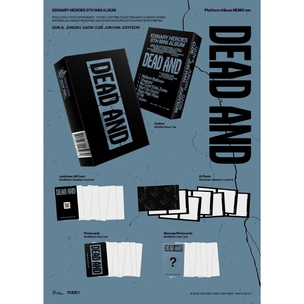 Pre-order Xdinary Heroes 8th Mini Album DEAD AND Platform Album Nemo Ver.
