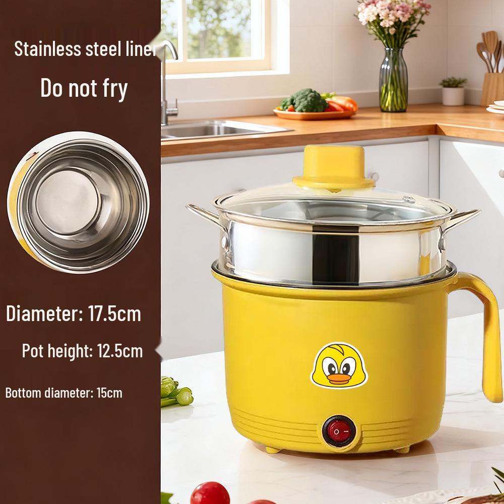 Non-stick Multifunctional Electric Cooker: Instant Noodle Pot with Large Capacity for Dormitory Use