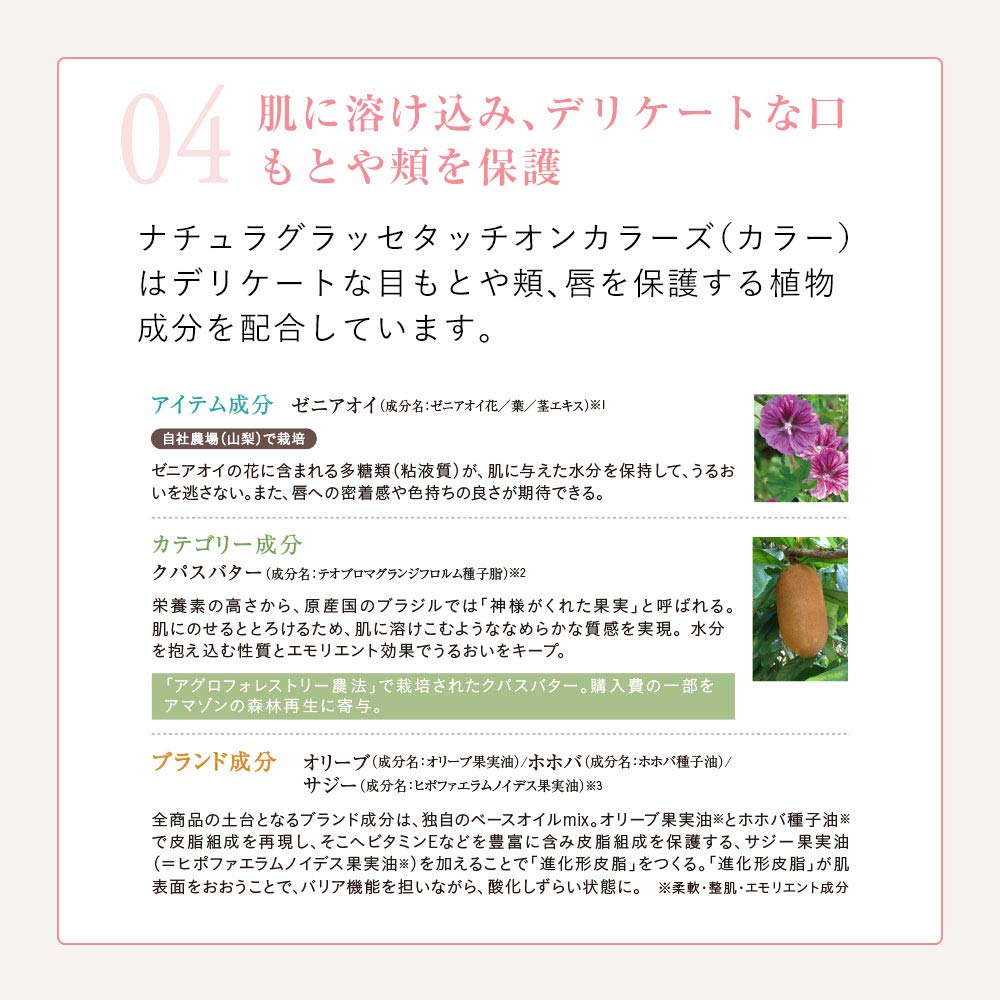 Naturaglace Touch On Colors (Color) 02C Orange SPF17 PA++ Finger-Applied Multicolor Lipstick 1.7g (x 1)