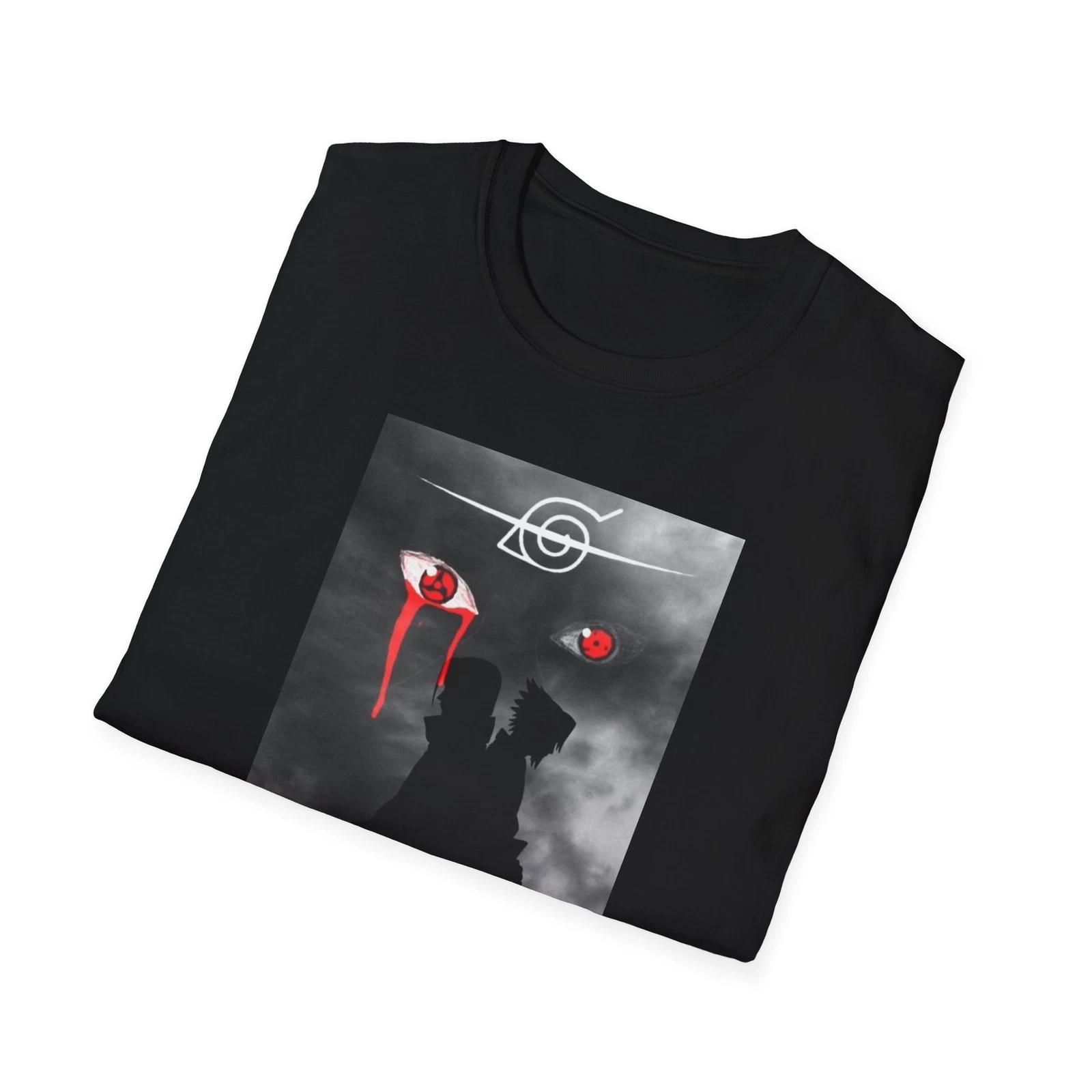 Unisex JL Anime T-Shirt Softstyle - Itachi vs Sazuke 100