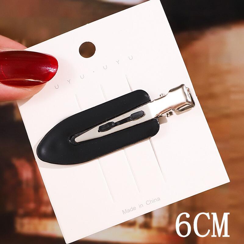 Trendy European & American Simple Duckbill Leaf Hair Clips - Seamless Bangs & Hairpins