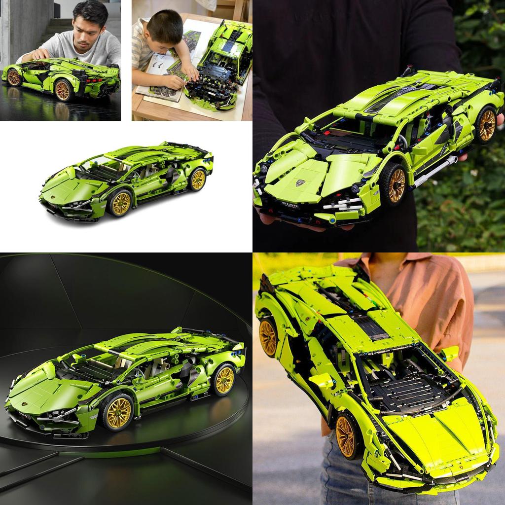 Hochschwieriges Erwachsenen-Modellauto-Bauspielzeug für Männer und Frauen, kompatibel mit Lego Lamborghini